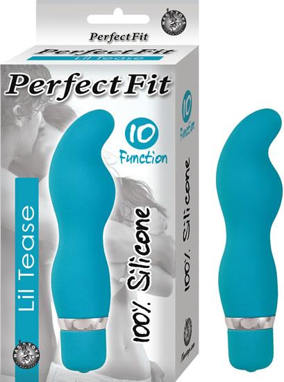 Perfect Fit Lil Tease Turquoise Blue Vibrator - Click Image to Close
