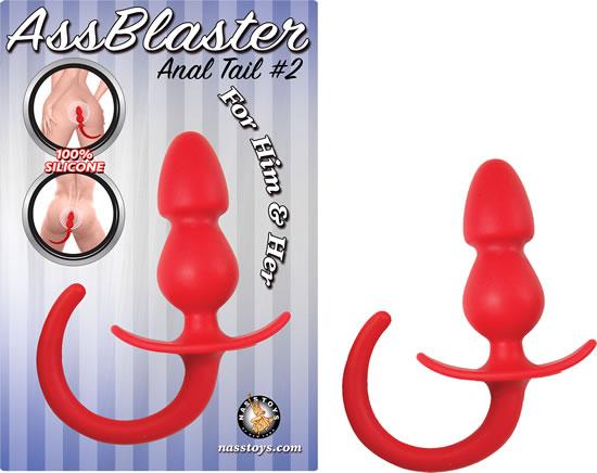 Ass Blaster Anal Tail 2 Red Butt Plug - Click Image to Close