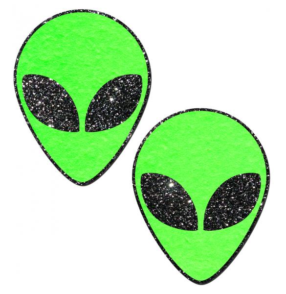 Alien Neon Green Pasties O/S - Click Image to Close