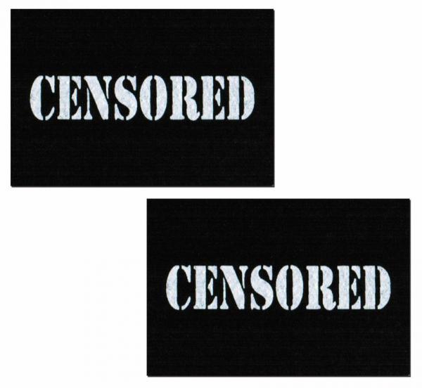 Censored Bar Black Pasties O/S - Click Image to Close