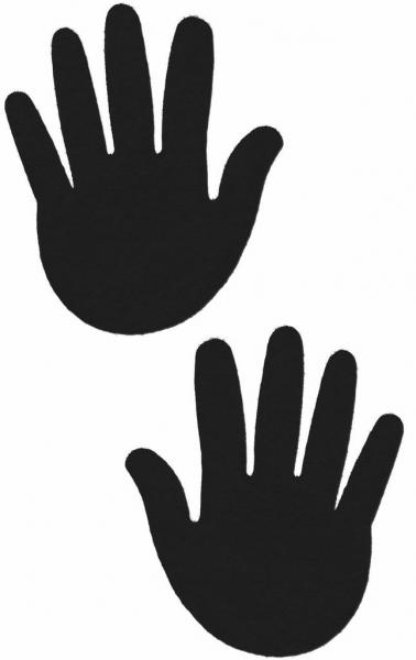 Hands Black Pasties O/S - Click Image to Close