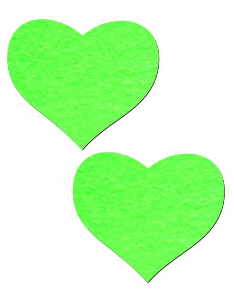 Heart Glow In The Dark Pasties O/S - Click Image to Close