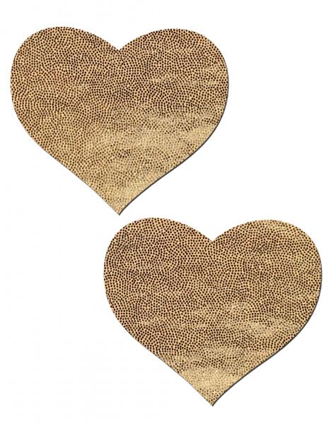 Love Liquid Gold Heart Pasties - Click Image to Close