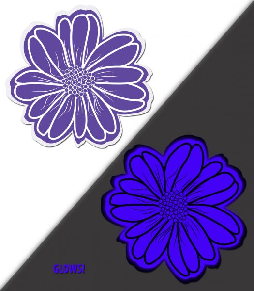 Wildflower Violet Aqua Blue Pasties - Click Image to Close