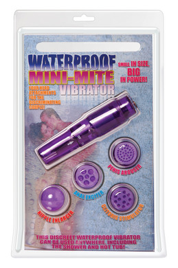 Mini-Mite Waterproof Massager -Purple - Click Image to Close