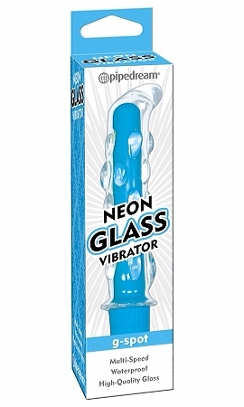 Neon Glass Vibrator Blue