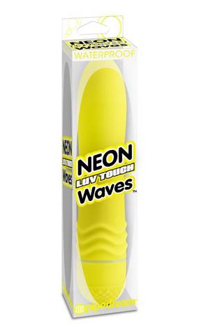 Neon Luv Touch Waves Yellow Vibrator - Click Image to Close