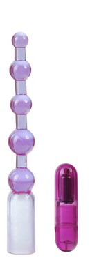 Ready-4-Action Vibrating Anal Beads lavender - Click Image to Close
