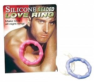 Silicone Beaded Love Ring Clear - Click Image to Close