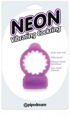 Neon Vibrating Cockring Purple - Click Image to Close