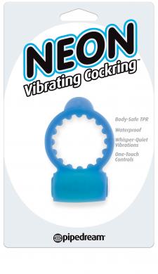 Neon Vibrating Cockring Blue - Click Image to Close