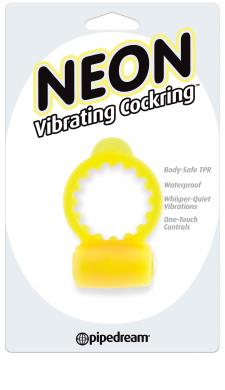 Neon Vibrating Cockring Yellow - Click Image to Close
