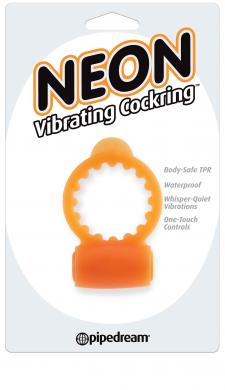 Neon Vibrating Cockring Orange - Click Image to Close