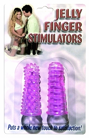 Jelly Finger Stimulators - Purple - Click Image to Close