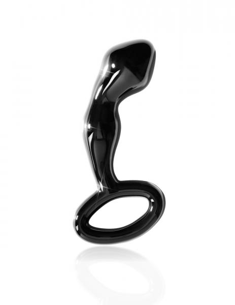 Icicles #46 Glass Massager Black Plug - Click Image to Close