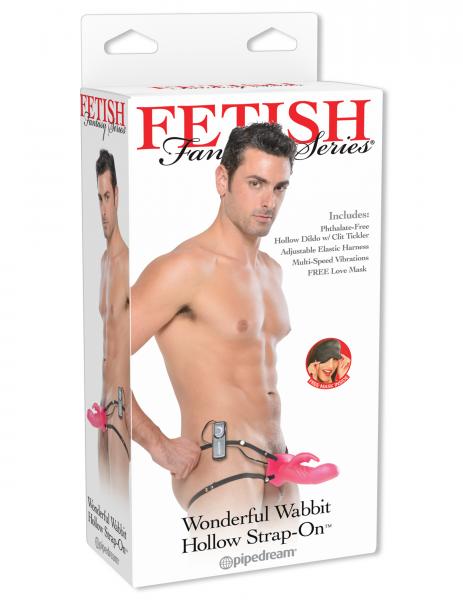 Fetish Fantasy Series Wonderful Wabbit Hollow Strap On - Pink - Click Image to Close