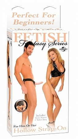 Fetish Fantasy Series Beginner's Hollow Strap-On Beige - Click Image to Close