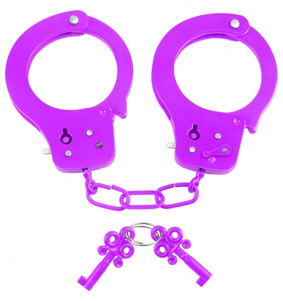 Neon Fun Cuffs Purple Handcuffs - Click Image to Close