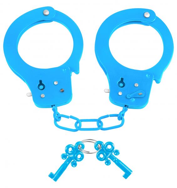 Neon Fun Cuffs Blue Handcuffs - Click Image to Close
