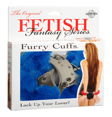 Fetish Fantasy Series Furry Love Cuffs - Blue - Click Image to Close