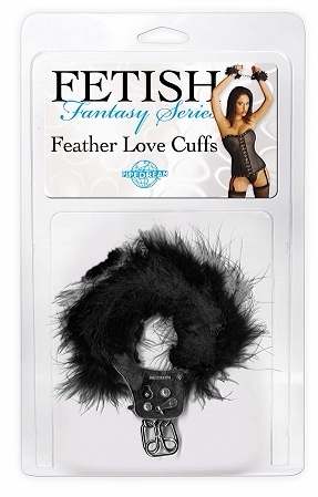 Fetish Fantasty Feather Love Cuffs Black - Click Image to Close