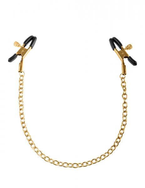 Fetish Fantasy Gold Nipple Chain Clamps - Click Image to Close