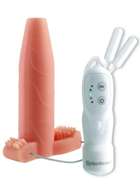 Real Feel Twin Teazer Penis Extension Flesh - Click Image to Close