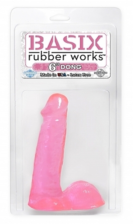 Basix Pink 6in Dong - Click Image to Close