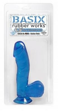 Basix Blue 6.5in Dong W/ Suction Cup