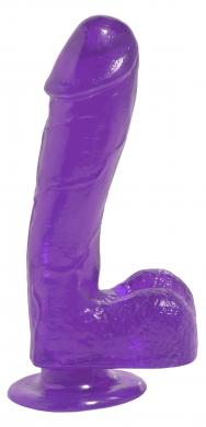 Basix 7.5in Purple Dong W/Suction Cup - Click Image to Close