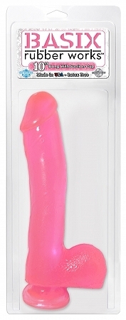 Basix 10in Pink W/Suction Cup - Click Image to Close