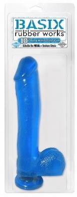 Basix Blue 10in Dong W/ Suction Cup