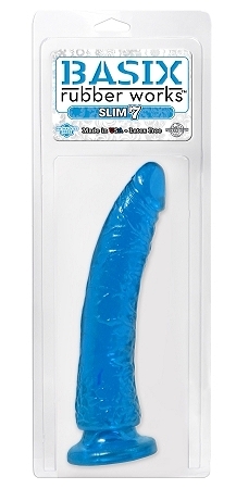 Basix Blue Slim 7in Dong - Click Image to Close