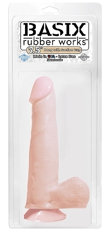 Basix 7.5in Dong Wsuction Flesh - Click Image to Close