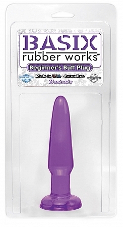 Basix 3.5in BeginnerS Butt Plug Purple - Click Image to Close