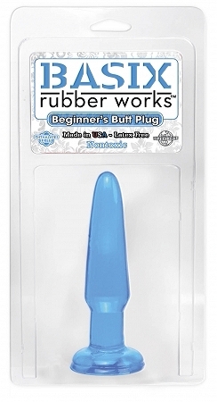 Basix 3.5in BeginnerS Butt Plug Blue - Click Image to Close