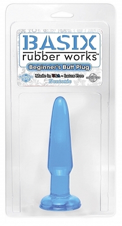 Basix 3.5in BeginnerS Butt Plug Blue