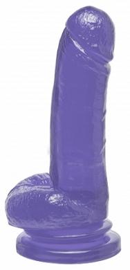 Basix 8in Suction Cup Dong Purple - Click Image to Close