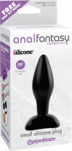 Anal Fantasy Collection Mini Silicone Plug - Black - Click Image to Close