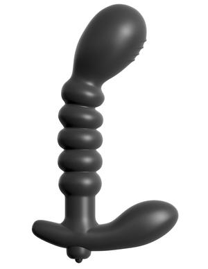 Anal Fantasy Ribbed Prostate Vibe Black - Click Image to Close