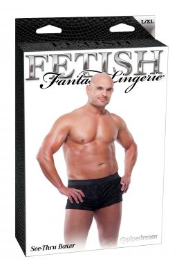 Male See Thru Boxer Black L/XL - Click Image to Close