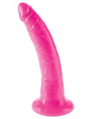 Dillio 7 inches Slim Pink Dildo - Click Image to Close