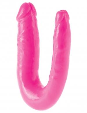 Dillio Double Trouble Pink Dildo - Click Image to Close