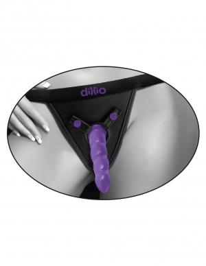 Dillio Purple Perfect Fit Harness Black O/S - Click Image to Close