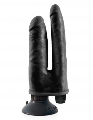 King Cock Double Penetrator Black Double Vibrating - Click Image to Close