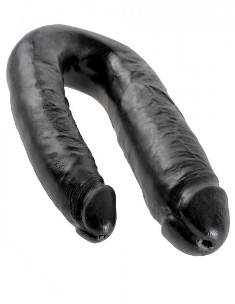King Cock U Shaped Double Trouble Large Black - Click Image to Close
