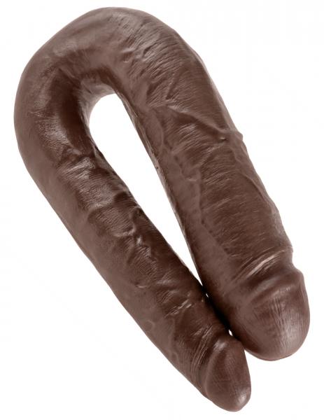King Cock U Shaped Double Trouble Large Brown - Click Image to Close