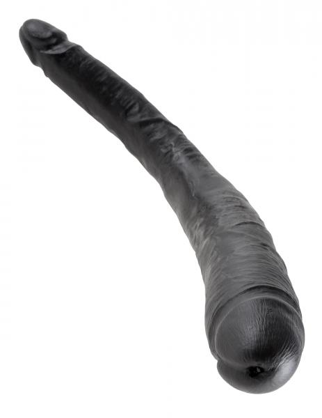 King Cock 16 Inches Tapered Double Dildo Black - Click Image to Close