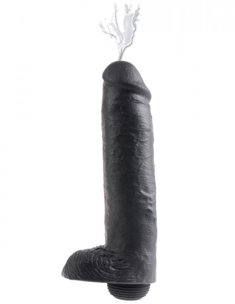 King Cock 11 inches Squirting Black Dildo