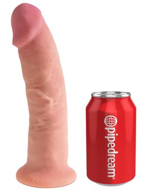 King Cock Dual Density 9" Cock - Beige - Click Image to Close